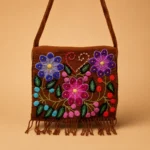Artisan Crafted alpaca + embroidery shoulder bag